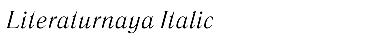 Literaturnaya Italic